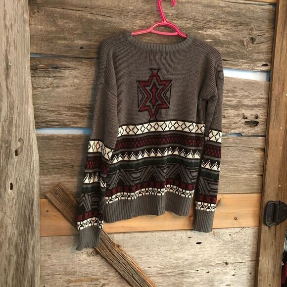 𝅺vintage Geoffrey Hayes unisex knit sweater size M - Picture 2 of 3